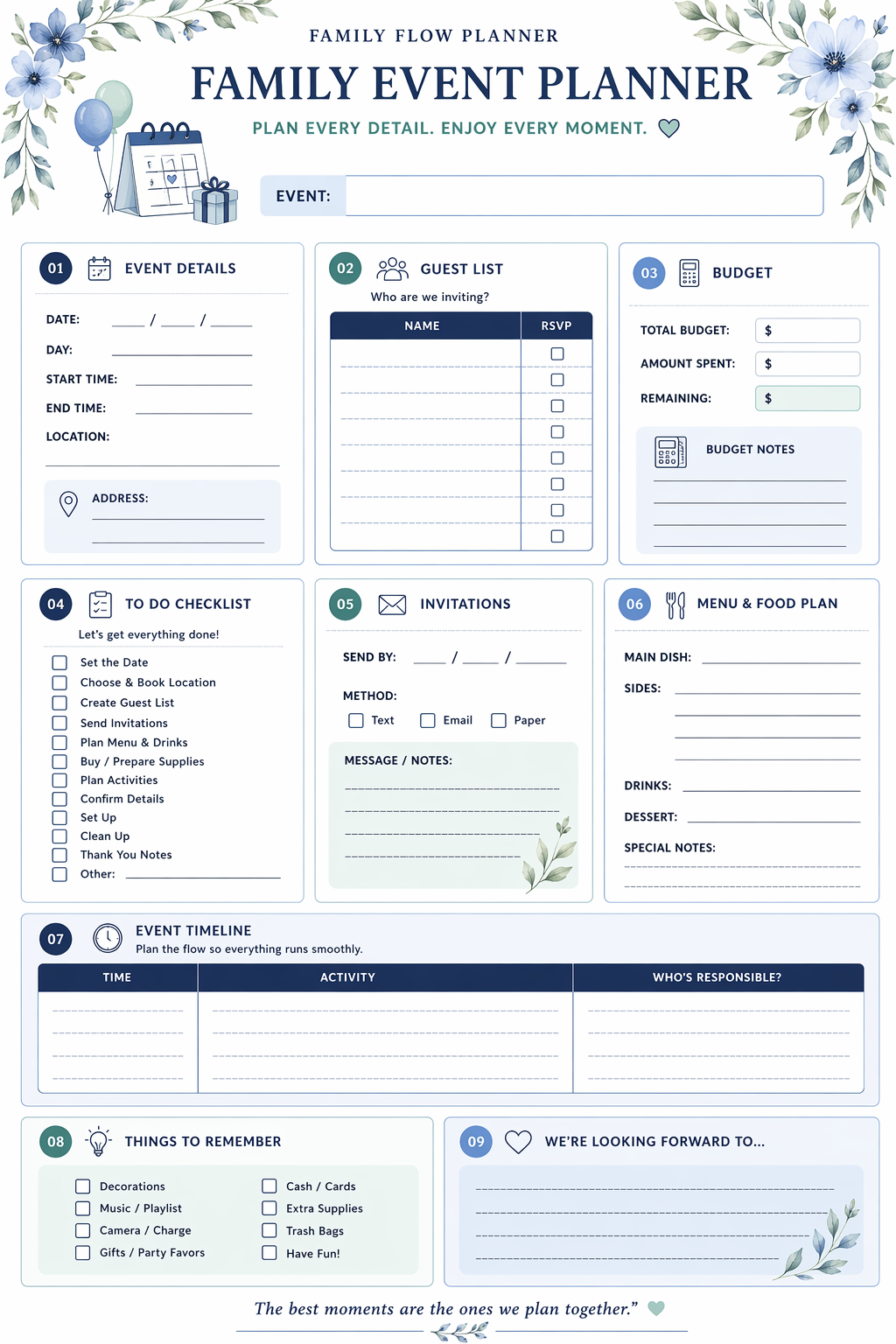 Family Flow Planner — Ultimate